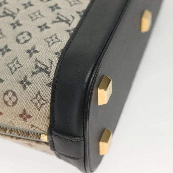 LOUIS VUITTON Monogram Mini Alma Haut Hand Bag Blue M92202 LV Auth 141760 - Picture 4 of 16